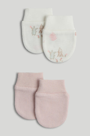 Mothercare 2 Pack My First Pink Baby Mitts
