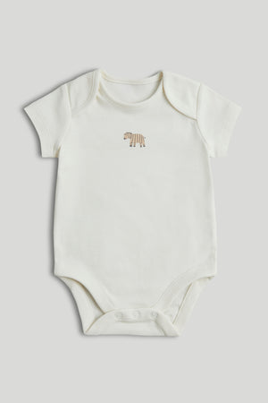 Mothercare 5 Pack Safari Short-Sleeved Bodysuits