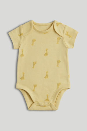 Mothercare 5 Pack Safari Short-Sleeved Bodysuits