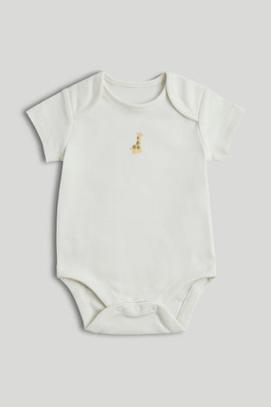 Mothercare 5 Pack Safari Short-Sleeved Bodysuits
