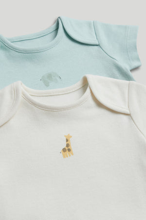 Mothercare 5 Pack Safari Short-Sleeved Bodysuits