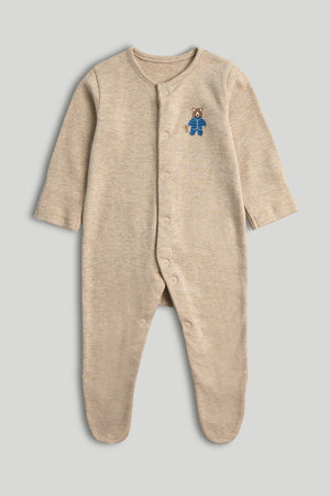 Mothercare 3 Pack Teddy Sleepsuits