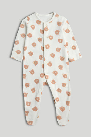 Mothercare 3 Pack Teddy Sleepsuits