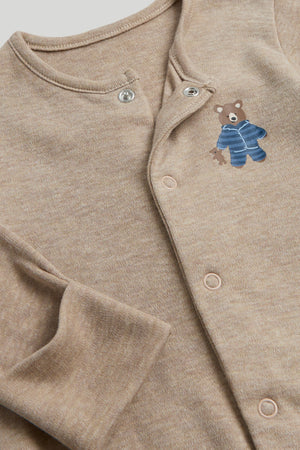 Mothercare 3 Pack Teddy Sleepsuits