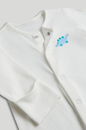Mothercare 3 Pack Dinosaur Sleepsuits