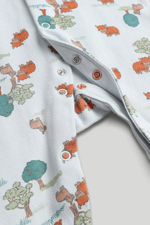 Mothercare 3 Pack Highland Cow Sleepsuits