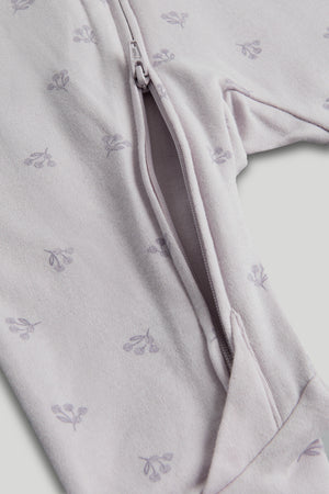 Mothercare 2 Pack Swan Zip-Up Sleepsuits