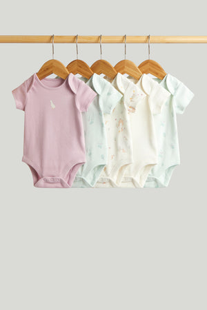 Mothercare 5 Pack Pears Short-Sleeved Bodysuits