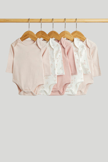 Mothercare 5 Pack My First Long-Sleeved Bodysuits