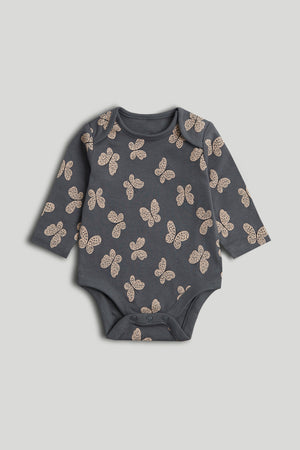 Mothercare 5 Pack Butterfly Long-Sleeved Bodysuits