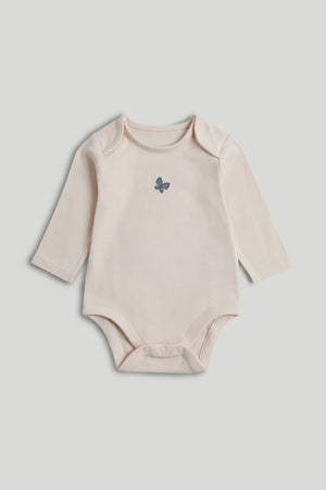 Mothercare 5 Pack Butterfly Long-Sleeved Bodysuits