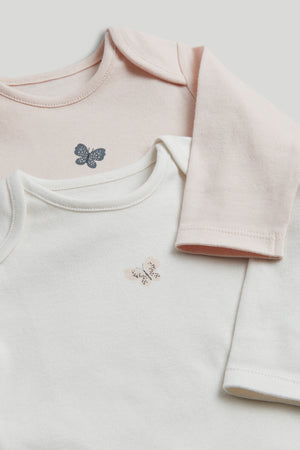 Mothercare 5 Pack Butterfly Long-Sleeved Bodysuits