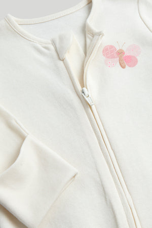 Mothercare 3 Pack My First Zip-Up Sleepsuits