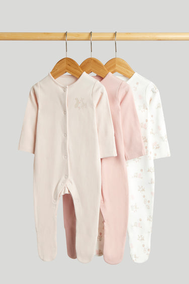 Mothercare 3 Pack My First Pink Sleepsuits