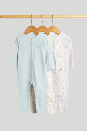 Mothercare 3 Pack Swan Sleepsuits
