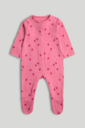 Mothercare 3 Pack Raspberry Sleepsuits