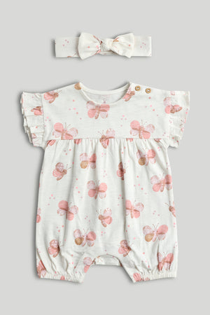 Mothercare My First Romper and Headband Outfit