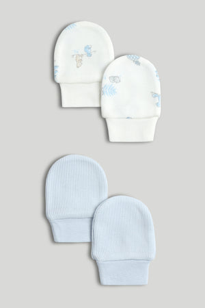Mothercare 2 Pack My First Blue Baby Mitts