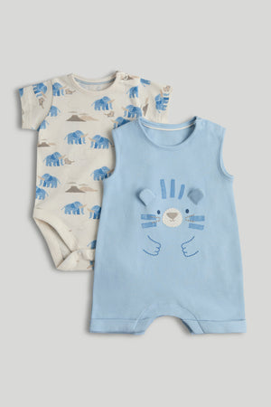 Mothercare My First Bibshorts and Bodysuit Outfit