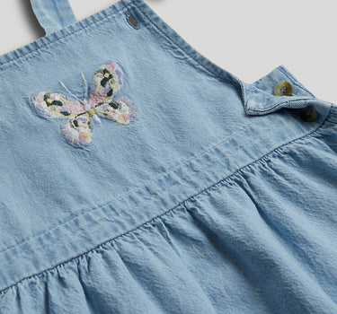 Mothercare Denim Pinny Dress and T-Shirt Outfit