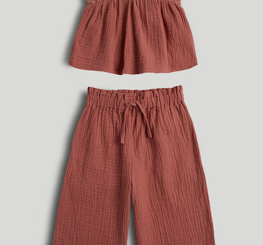 Mothercare Peach Top and Culottes Outfit