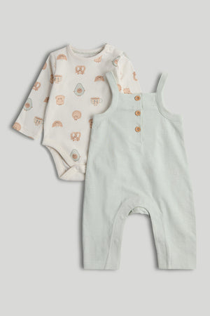 Mothercare My First Dungarees and Bodysuit Outfit