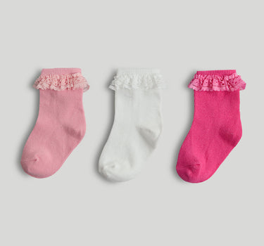Mothercare 3 Pack Pink Baby Socks