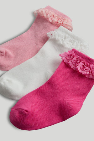 Mothercare 3 Pack Pink Baby Socks