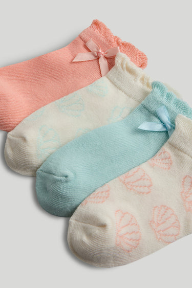 Mothercare 5 Pack Seashell Trainer Socks