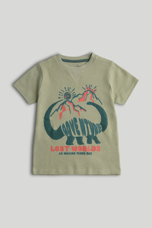 Mothercare Green Waffle Dinosaur T-Shirt