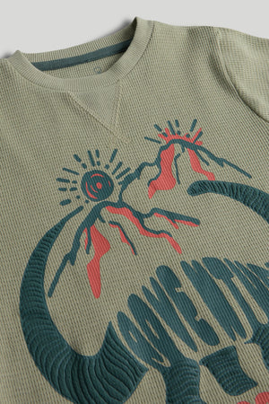 Mothercare Green Waffle Dinosaur T-Shirt