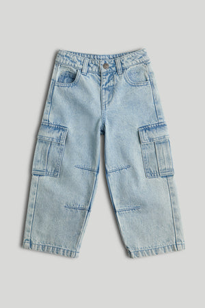 Mothercare Blue Denim Cargo Jeans