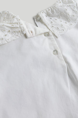 Mothercare White Broderie Collar Blouse