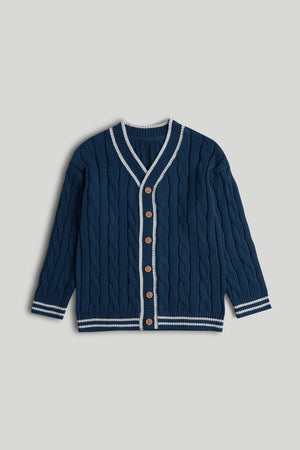 Mothercare Navy Cable Knit Cardigan