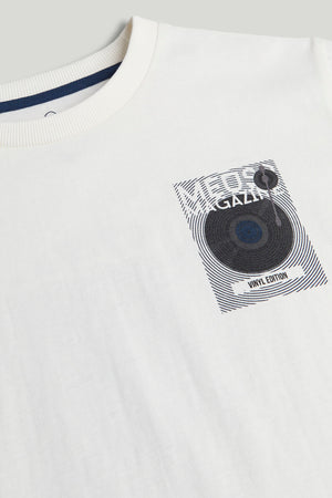 Mothercare Cream Vinyl T-Shirt