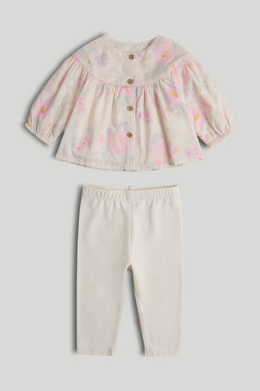 Mothercare Pink Blouse and Leggings Outfit