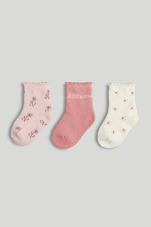 Mothercare 3 Pack Floral Baby Socks