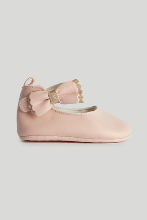 Mothercare Pink Leather Pram Shoes