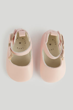 Mothercare Pink Leather Pram Shoes