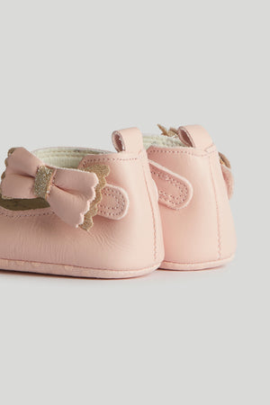 Mothercare Pink Leather Pram Shoes