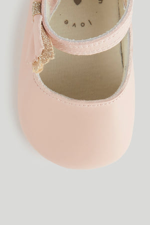 Mothercare Pink Leather Pram Shoes
