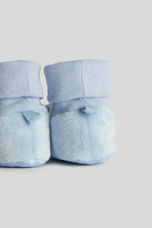Mothercare Blue Bear Rattle Sock-Top Booties