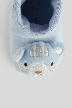 Mothercare Blue Bear Rattle Sock-Top Booties