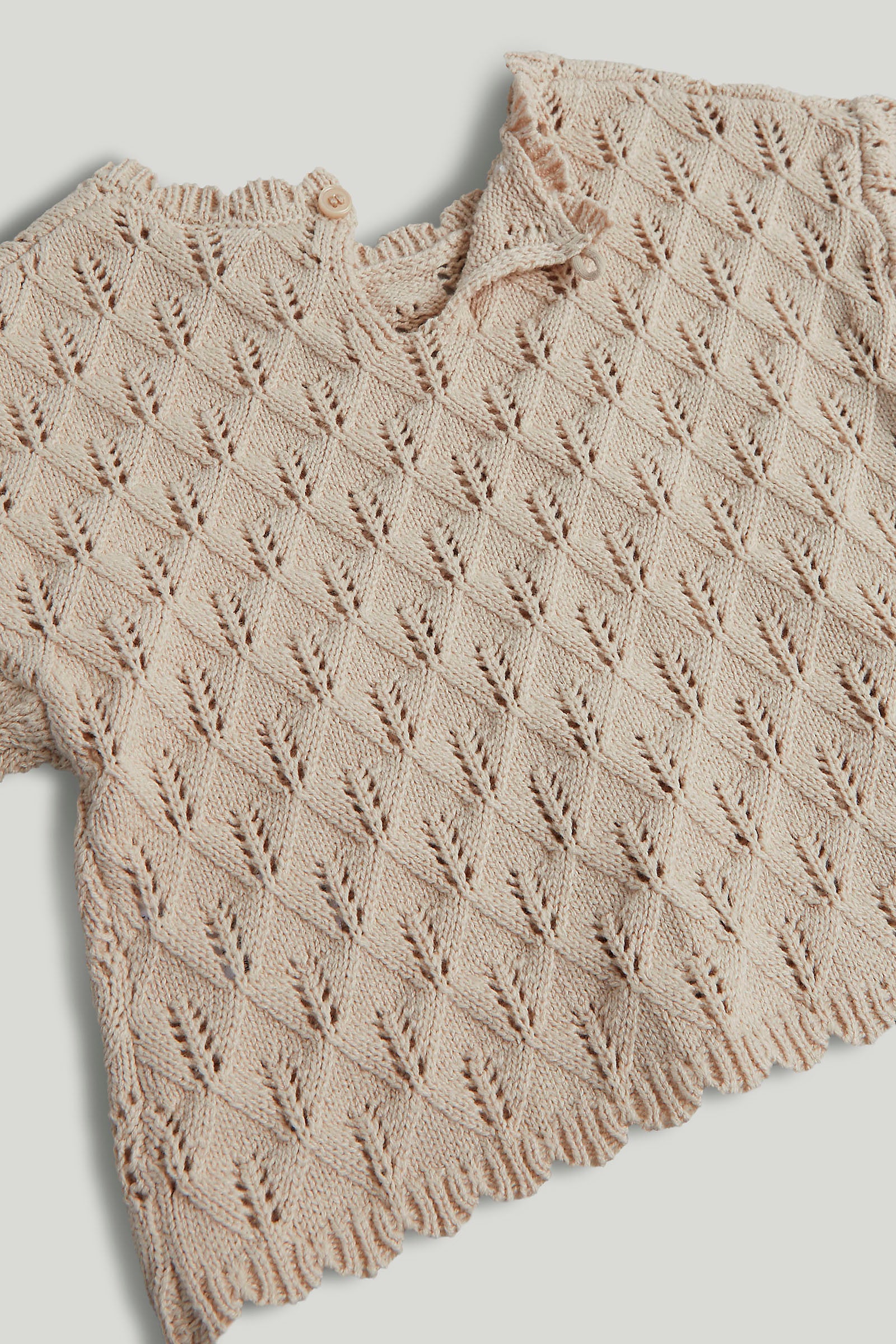 Mothercare Tan Crochet Top and Shorts Outfit