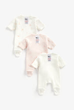 Load image into Gallery viewer, Mothercare Pink Premature Baby Sleepsuits - 3 Pack
