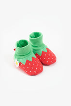 Load image into Gallery viewer, Mothercare Strawberry Sock Top Baby Booties
