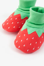 Load image into Gallery viewer, Mothercare Strawberry Sock Top Baby Booties
