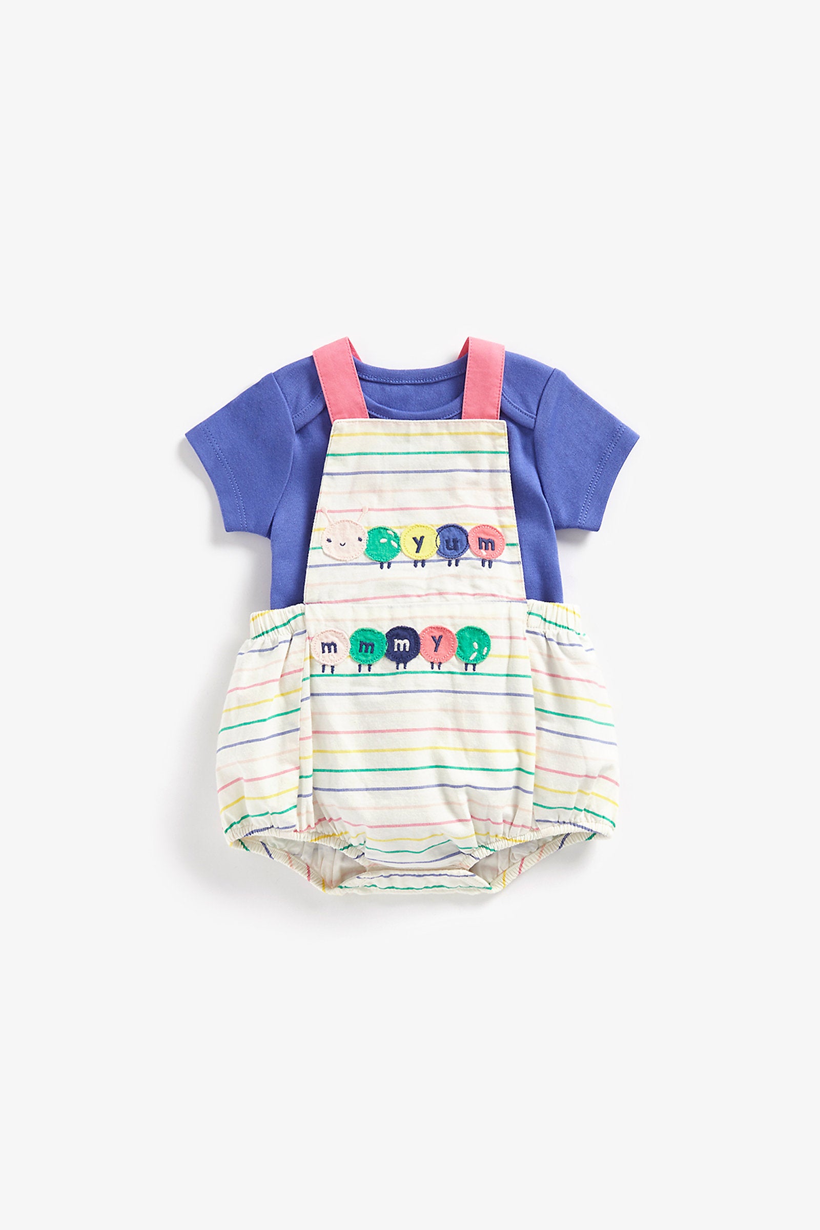 Mothercare Caterpillar Bibshorts And Bodysuit Set