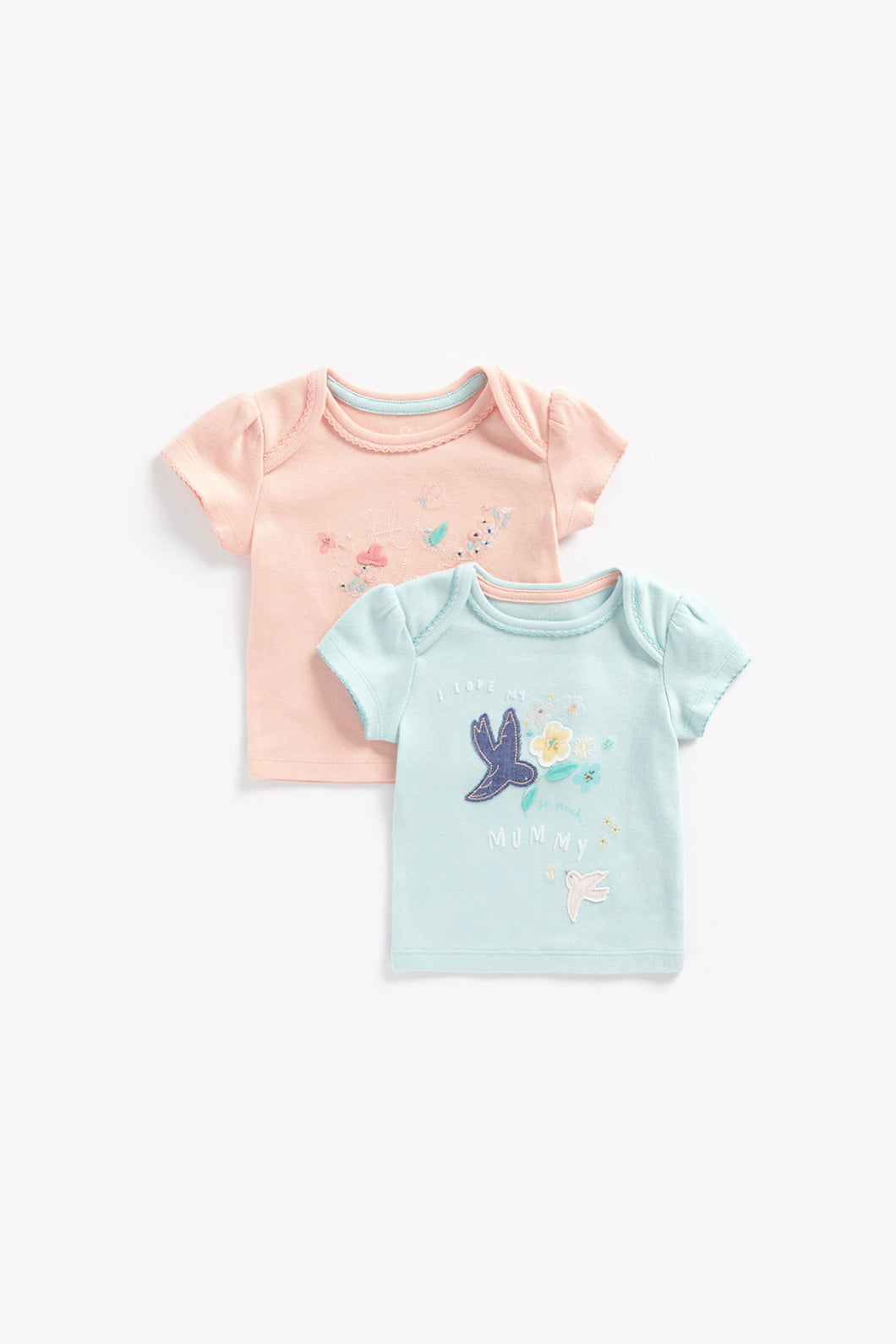 Mothercare Flutterby T-Shirts - 2 Pack