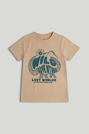 Mothercare Beige Dinosaur T-Shirt